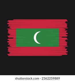 Ilustración de vectores de la bandera de Maldivas
