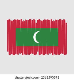 Flag of Maldives Vector Illustration
