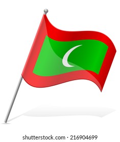 flag of Maldives vector illustration isolated on white background