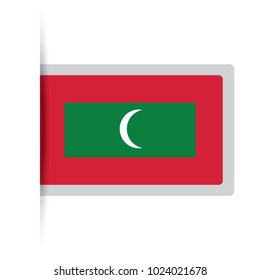 Flag of Maldives. Vector illustration of a stylized flag.
The slit in the paper with shadows. isolated on white.