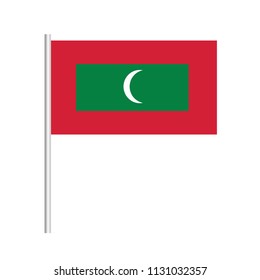 Flag of Maldives.Maldives Icon vector illustration,National flag for country of Maldives isolated, banner vector illustration. Vector illustration eps10.
