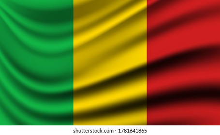 Flag of Mali background template.