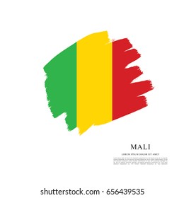 Flag of Mali, brush stroke background
