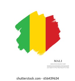 Flag of Mali, brush stroke background