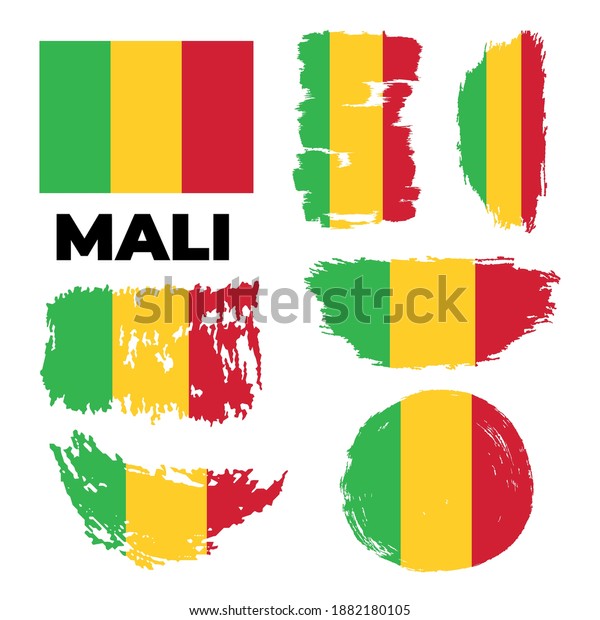 Flag Mali Country Happy Independence Day Stock Vector (Royalty Free ...