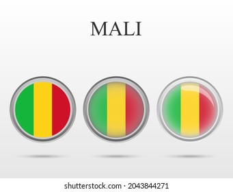 Flag of Mali in the form of a circle