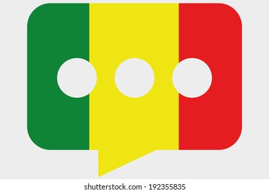 The flag of Mali in a messaging bubble
