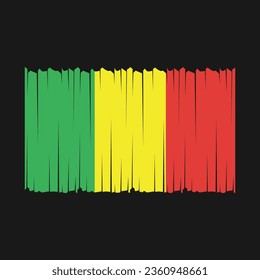 Flag of Mali national country symbol Vector illustration