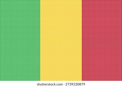 Flag of Mali pixel art of dots