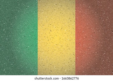 bandera de mali in retro fondo