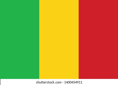 Flag of Mali vector illustration