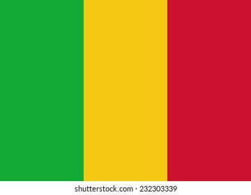 Flag of Mali vector illustration