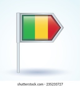 Flag of Mali, vector illustration