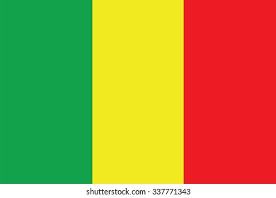 Flag of Mali. Vector illustration.