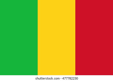 Flag of Mali vector illustration