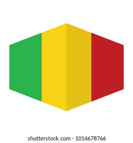 flag of Mali,vector illustration of Mali flag, official colors and proportion correctly. National Flag of Mali, A Flag Illustration within a Sign of the country of Mali.