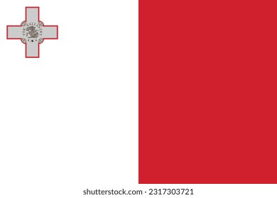 Bandera de Malta - Ilustración vectorial.