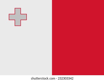 Flag of Malta vector illustration