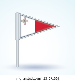 Flag of Malta, vector illustration