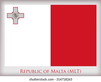 Flag of Malta.Malta flag vector illustration.
