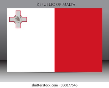 Flag of Malta.Malta flag vector illustration.