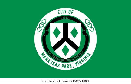 Flag of Manassas Park, Virginia, USA. 