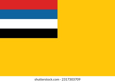 Flag of Manchukuo - Vector illustration.