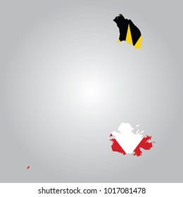 Flag map of Antigua and Barbuda