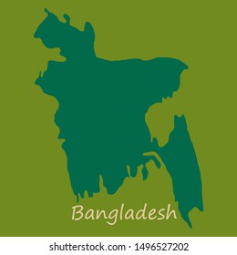 Flag and map of Bangladesh