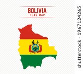 Flag Map of Bolivia. Bolivia Flag Map