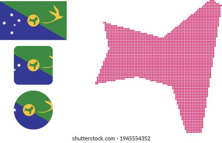 flag map Map and flag of christmas island