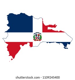 flag map of Dominican