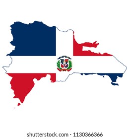 flag map of dominican