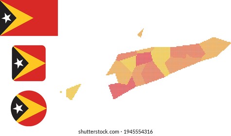 flag map Map and flag of East Timor