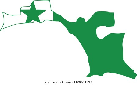 Flag map of Esperanto