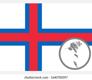 Flag and map of the Faeroe Islands