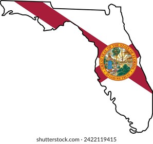 Flag Map of Florida logo