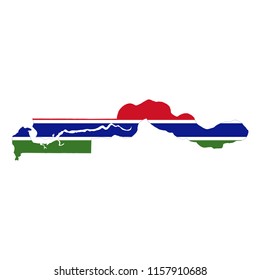 flag map of Gambia
