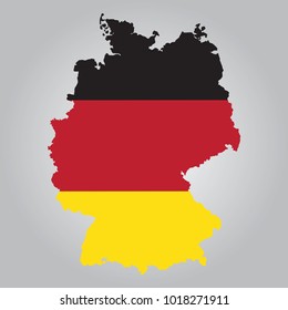 Flag Map of Germany