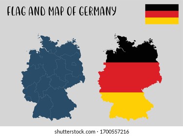 
Flag and Map of Germany