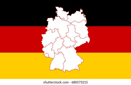 Flag and map of Germany