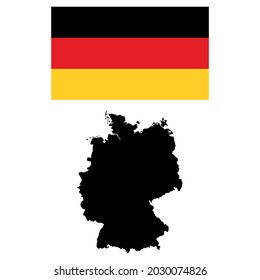 flag map of Germany vector illustration isolated on white background