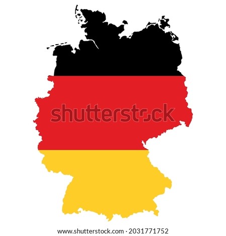 flag map of Germany vector illustration isolated on white background