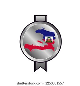 Flag map of Haiti