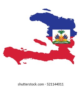 Flag map of Haiti