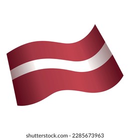 Flag map icon cartoon vector. Latvia country. Globe emblem