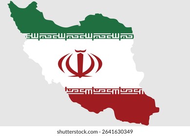 Flag Map of Iran A Visual Representation of National Identity Cultural Heritage and Geographical Boundaries of this Middle Eastern Country.