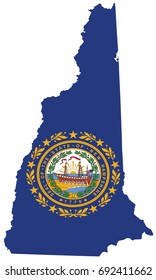 Flag map of New Hampshire