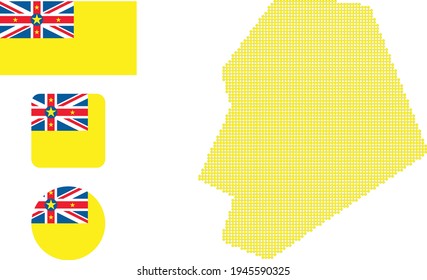 Flaggenplan und Flagge von Niue