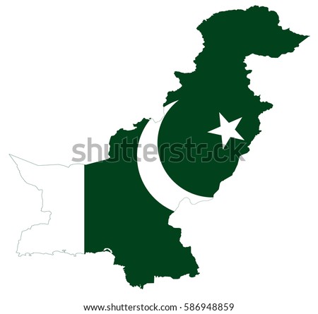 Flag Map Pakistan Stock Vector Royalty Free 586948859 Shutterstock
